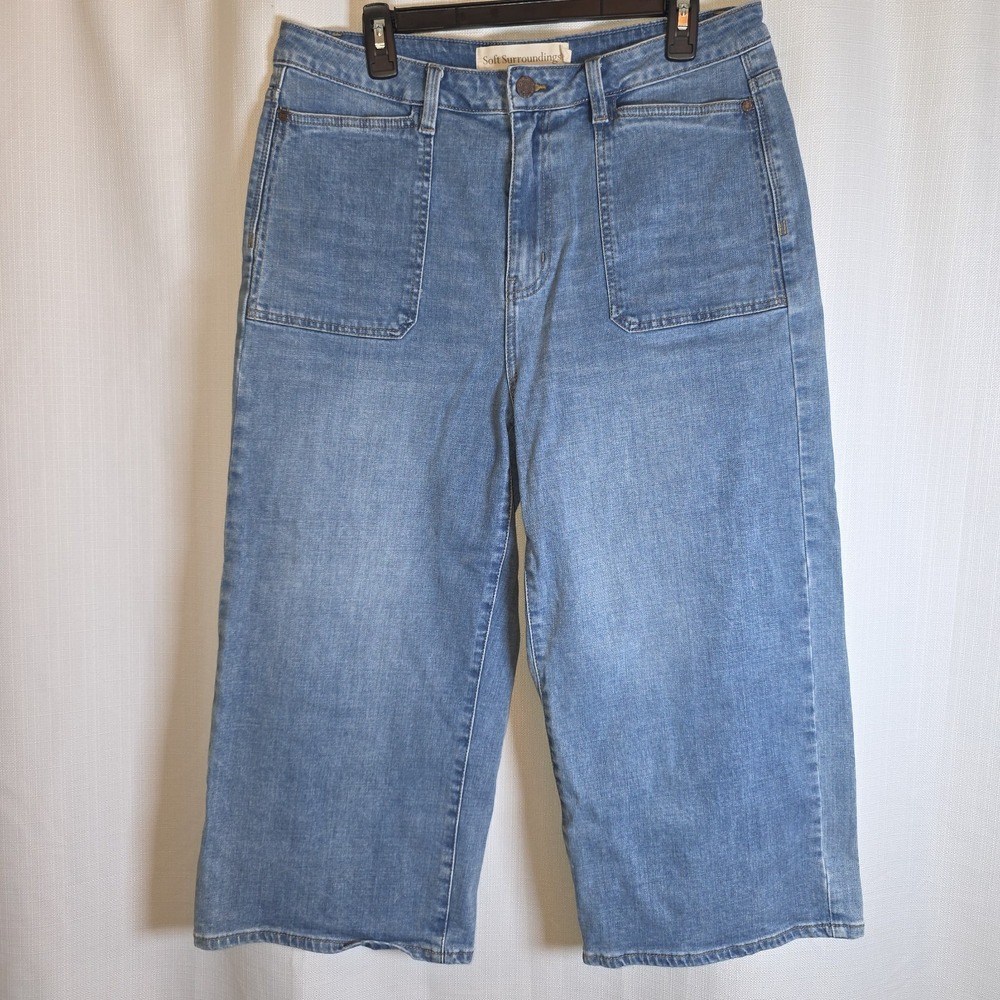 Soft Surroundings Ultimate Wide Leg Cropped Jeans 14